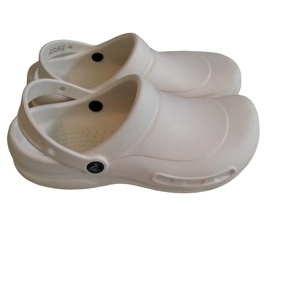 Crocs at Work Unisex Sz W 10 / M 8 Bistro Clog Slip Resistant White Work Comfort - Picture 5 of 8